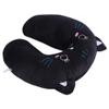 MOUMOUTEN U Shaped Small Soft Neck Support Pillow, PP Memory Cotton Car Head Rest Travel Cushion for Office Traveling Long Time Flight Adjustable Essentials (Black Cat) view 3