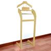 GXFWJD Coat Stands Clothes Valet Vertical Suit Rack Hotel Guest Room Vertical Floor Coat Rack with Top Tray Contour Hanger Trouser Bar Tie Belt Bars and Shoe Rack Easy Assemble view 3
