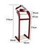 GXFWJD Coat Stands Clothes Valet Vertical Suit Rack Hotel Guest Room Vertical Floor Coat Rack with Top Tray Contour Hanger Trouser Bar Tie Belt Bars and Shoe Rack Easy Assemble view 4