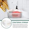 DECHOUS 1pcs Desktop Storage Basket Gold Organizer for Cosmetics Sundries Office Supplies Multi-functional Rectangle Design for Makeup Kitchen Utensils Accessories view 3