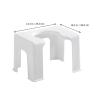 YUANstore 1pc Thicken Toilet Stool Practical Toilet Chair Bathroom Stool for Home (White) view 2