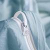 TEXAS LINEN CO. 100% Egyptian Cotton Duvet Cover King Size, 600 Thread Count 3 PC Duvet Cover, Extra Long Staple Egyptian Cotton Quilt Cover, Soft, Breathable with Hidden Zipper Closure - Light Blue view 4
