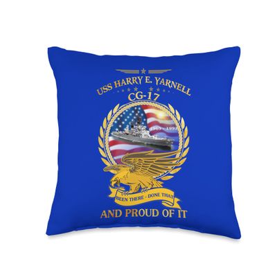 1963 - 1993 USS Harry E. Yarnell (CG-17) Throw Pillow