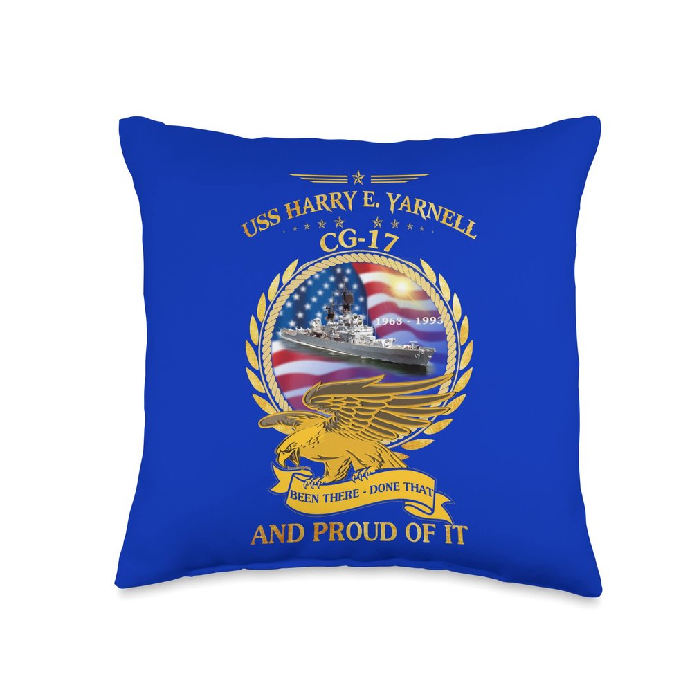 1963 - 1993 USS Harry E. Yarnell (CG-17) Throw Pillow