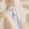 TEXAS LINEN CO. 100% Egyptian Cotton Duvet Cover King Size, 600 Thread Count 3 PC Duvet Cover, Extra Long Staple Egyptian Cotton Quilt Cover, Soft, Breathable with Hidden Zipper Closure - Ivory view 4