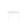 NIUYAO Coffee Table one Piece, Modern Minimalist Drop Shape with Metal Legs Side or End Table for Living Room Balcony Lounge -Small White view 1
