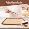4 PCS Silicone Dehydrator mats with Edge Compatible with Cosori CP267-FD & Magic Mill, BPA-Free Silicone Tray Liners, Fruit Roll Sheet for Fruit Leather, Vegetables, Meat, Herbs and Liquid view 2
