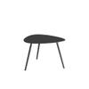 NIUYAO Coffee Table one Piece, Modern Minimalist Drop Shape with Metal Legs Side or End Table for Living Room Balcony Lounge -Small Black view 3