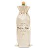 Eyouyeqi Wedding Gift Wine Bags - Pairs Well With Matron Of Honor Duties Themed Cotton Linen Wine Gift Bag With Drawstring, Bridal Shower Gifts for Sisters/Friends, Engagement Bag (1 Pack) - A14 view 1
