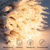 2 Pack 50 Count Christmas String Lights Clear Warm White Mini Lights Plug Powered Waterproof for Indoor and Outdoor Use, 10 Feet for Christmas Tree Party, Wedding Holiday Patio Xmas Decorations view 2