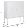 WISUNO Metal Accent Storage Cabinet for Bed Room,Living Room,Home,Hotel,Office,Garage,2-Tier, Removable Shelf (2 Door Accent Cabinet, White) view 2