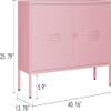 WISUNO Metal Accent Storage Cabinet for Bed Room,Living Room,Home,Hotel,Office,Garage,2-Tier, Removable Shelf (2 Door Accent Cabinet, Pink) view 2
