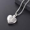 SHEIL Always in My Heart Cremation Ashes Necklace Pendant Inlay Crystal Cross Heart Memorial Urn Jewelry Keepsake Pendant,1 view 2