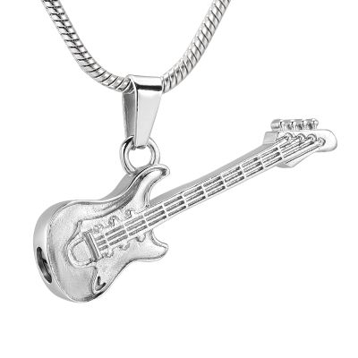SHEIL Stainless Steel Electronic Guitar Cremation Necklace Urns for Ashes Memorial Keepsake Jewelry for Women Men,2
