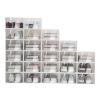 20/24 Pack Shoe Box Clear Plastic Shoe Storage Boxes Stackable Shoe Storage Containers Holder, Front Opening Sneaker Storage Space Saving Shoe Organizer Box for Entryway Closet Under Bed (24pcs) view 1