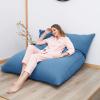 QIROGKC Lazy Bean Bag Sofa Home Folding Removable and Washable Fabric Sofa Chair Sofa Multi-Purpose Bed Sofa Bed Tatami,Royal Blue,110 * 140CM (Sofa Coat) view 1