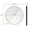 1st owned Round Wall Mirror Gold 20 Inch -Circular Metal Framed Wall Mounted Mirror, Hanging Round Modern Decorative for Entryway Bathroom, Living Room, Bedroom view 2