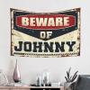 Mens Room Decor Beware of Johnny Tapestry Weird Decor Man Cave Items ( Size : 75X100CM ) view 2