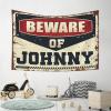 Mens Room Decor Beware of Johnny Tapestry Weird Decor Man Cave Items ( Size : 75X100CM ) view 4