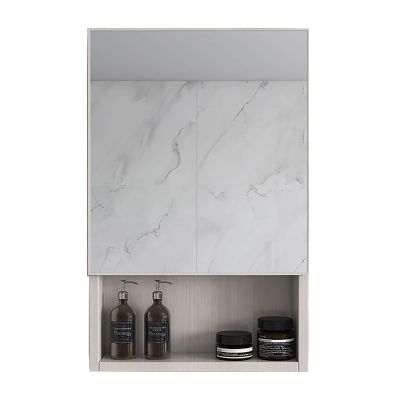 Bathroom Mirror Cabinet Wall Mount Medicine Cabinet Hanging Cabinet Wall Mirror Cabinet 16.5 * 24.3 INCH Aluminum Alloy Mirror Cabinet (Color : White, Size : 16.5 * 24.3 inch)
