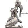 Brass Tied Geisha Nude Women Statue, Copper Iron Chain Collar Hemp Rope Figure Binding Temptation Sexy Plump Woman Naked Female Sculpture Car Home Bedroom Bar Decor view 2