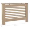 FAMIROSA Radiator Cover Heater Cover Cabinet Shelf Household Appliance Heating Accessories Home Improvement Furniture Heat Sink MDF,Horizontal Stripes 44.1" x 7.5" x 31.9" Brown view 2
