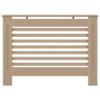 FAMIROSA Radiator Cover Heater Cover Cabinet Shelf Household Appliance Heating Accessories Home Improvement Furniture Heat Sink MDF,Horizontal Stripes 44.1" x 7.5" x 31.9" Brown view 4