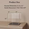 SVENJBB Acrylic Display Case, 8x8x12 Inch Cube Acrylic Boxes for Display, Clear Display Cases with Matte Black Base and Lid for Collectibles and Figures view 4