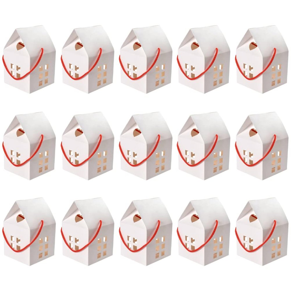 15pcs Box Portable Box Delicate Small Packaging Supplies Party Treat Containers Tree Hanging Ornament Present Wrapping Case Birthday Treat Case Take a Bath Sweets Paper