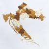 2D Wooden Map of Croatia - Multilayered, Multicolour Stained Wood, Engraved Names - Wall Decoration for your office, living room, hallway (90x88 cm (35.4 x 34.6 inch)) view 2