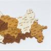 2D Wooden Map of Croatia - Multilayered, Multicolour Stained Wood, Engraved Names - Wall Decoration for your office, living room, hallway (90x88 cm (35.4 x 34.6 inch)) view 4