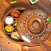 crafting with love a beautiful Wooden Handcrafted Round Spice Box / Masala Dabba with Spoon for Kitchen, Spice Container view 3
