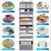 Wakaye Over Door Hanging Organizer - 5 Tier with 5 Spacious Pockets, 44 lb Load Behind Door Storage, Back of Door Hanging Holder Bag for Bedroom,Nursery,Bathroom,Dorm,Pantry, Closet - 1 Pack,Grey view 2
