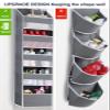 Wakaye Over Door Hanging Organizer - 5 Tier with 5 Spacious Pockets, 44 lb Load Behind Door Storage, Back of Door Hanging Holder Bag for Bedroom,Nursery,Bathroom,Dorm,Pantry, Closet - 1 Pack,Grey view 3
