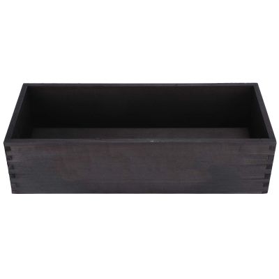 Bathroom Decor Box Wood Toilet Paper Holder Topper Tray Hand Made Bathroom Paper Storage Holder for Storage(Black)