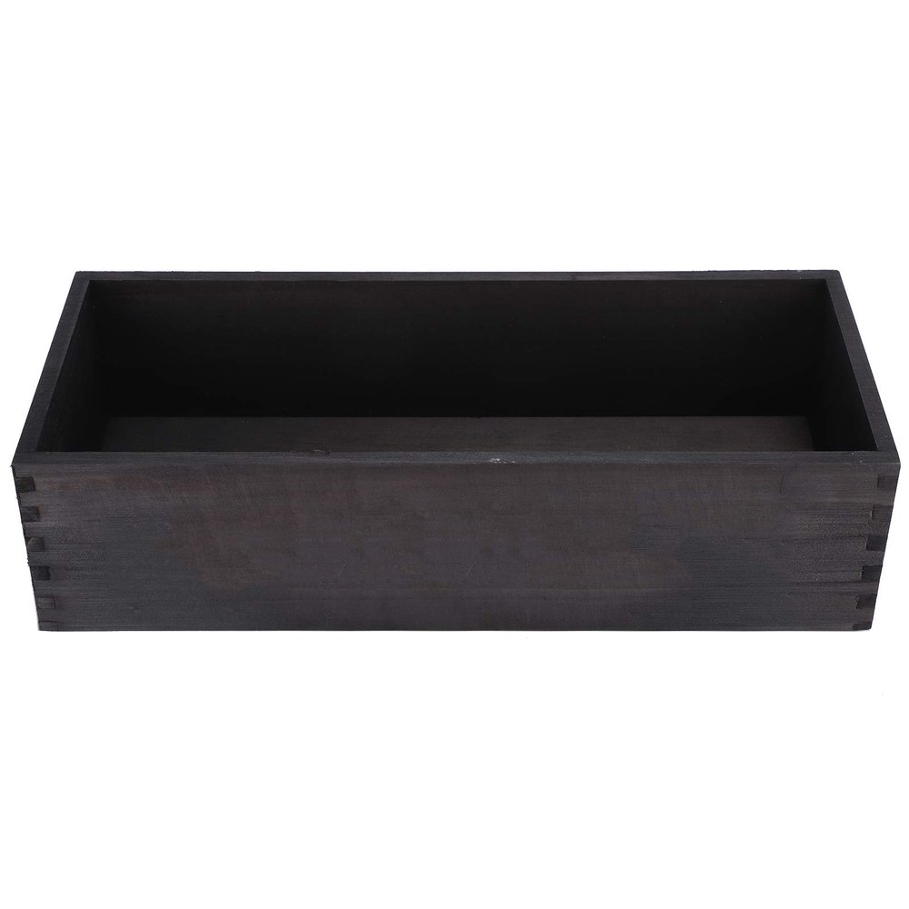 Bathroom Decor Box Wood Toilet Paper Holder Topper Tray Hand Made Bathroom Paper Storage Holder for Storage(Black)