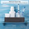 Bathroom Decor Box Wood Toilet Paper Holder Topper Tray Hand Made Bathroom Paper Storage Holder for Storage(Black) view 3