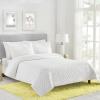 Trina Turk Dream Weaver 100% Cotton Quilted Coverlet Set - Lightweight Breathable All Season Bedding Set, Twin, White view 3