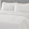 Trina Turk Dream Weaver 100% Cotton Quilted Coverlet Set - Lightweight Breathable All Season Bedding Set, Twin, White view 4