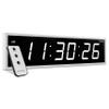 Ivation Oversized Large Digital Wall Clock - Big LED Digital Clock w/Large Display & Durable Aluminum Frame Shelf or Wall Mount (24 Inch - White) 6 Brightness Levels | Time Memory | Remote view 1