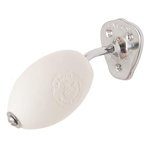 Wall Mounted Rotating French Soap Holder - Chrome Finish - with Savon de Marseille Donkey Milk Soap 270g