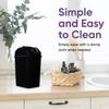 Superio Small 2.5 Gallon Plastic Trash Can with Swing Top Lid, Compact Slim Waste Bin for Under Desk, Office, Bedroom, Bathroom, Dorm Room, 10 Qt. Portable Garbage Can (Black) view 4