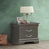 Passion Furniture Lorana 2-Drawer Metalic Black Nightstand PF-G6502-N view 2