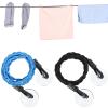 2 Pieces Travel Clothesline Portable Retractable Clothesline with Hooks and Suction Cups Camping Accessories Cruise Essentials for Outdoor and Indoor Use (Black, Blue) view 1