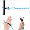 2 Pieces Travel Clothesline Portable Retractable Clothesline with Hooks and Suction Cups Camping Accessories Cruise Essentials for Outdoor and Indoor Use (Black, Blue) view 3