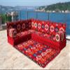 8" Thickness L Shaped Floor Couch, Moroccan Livingroom Cushions, Corner Floor Cushions, Sectional Sofa Set, Floor Pillows, Arabic Majlis, Sofa Bed (L Sofa + Rug) view 1