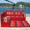 8" Thickness L Shaped Floor Couch, Moroccan Livingroom Cushions, Corner Floor Cushions, Sectional Sofa Set, Floor Pillows, Arabic Majlis, Sofa Bed (L Sofa + Rug) view 2