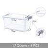 Citylife 17 QT Plastic Storage Bins with Latching Lids Stackable Storage Containers for Organizing Large Clear Storage Box for Garage, Closet, Kitchen, 4 Packs view 2