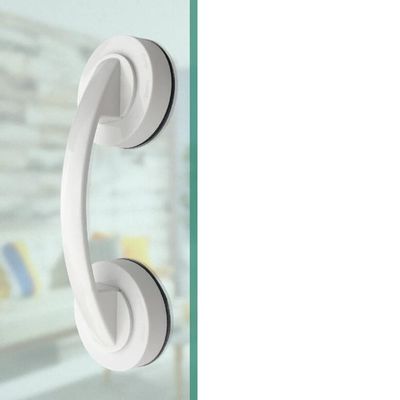 KAFENDA Glass Door and Window Handle With Suction Cups - Non-Marking, Non-Perforated Absorption for Bathroom Sliding Doors, Cupboards, Wardrobes (White)