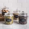 1 Gallon Glass Cookie Jars + Labels & Marker - Set of 2 Canister Sets for Kitchen Counter with Airtight Lids, Sugar Packet Holders Food Storage Containers with Lids Airtight for Pantry, Flour, Sugar. view 3